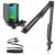 FIFINE Gaming Microfono para PC USB, RGB Kit de Micrófono de Condensador para Ordenador PS4 PS5, con Botón de Silencio, Filtro Anti-Pop, Soporte de Choque, Soporte Microfono